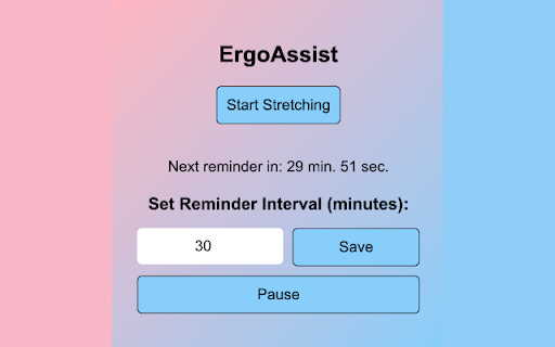 ErgoAssist for Remote Workers  from Chrome web store to be run with OffiDocs Chromium online
