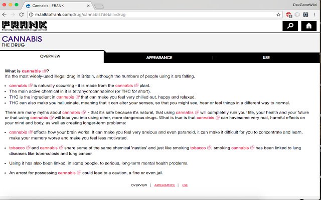 Erowid  from Chrome web store to be run with OffiDocs Chromium online
