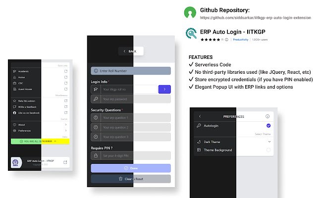 تسجيل الدخول التلقائي إلى تخطيط موارد المؤسسات (ERP) IITKGP من متجر Chrome الإلكتروني ليتم تشغيله باستخدام OffiDocs Chromium عبر الإنترنت