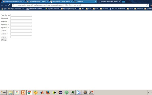 ERP extension for KGPians  from Chrome web store to be run with OffiDocs Chromium online