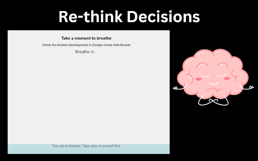 Escape Goose Web Blocker  from Chrome web store to be run with OffiDocs Chromium online