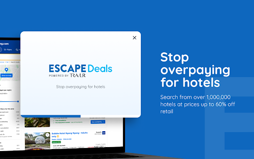 Escape Travel Deals  from Chrome web store to be run with OffiDocs Chromium online