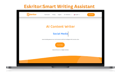 Eskritor: Smart Writing Assistant from Chrome web store to be run with OffiDocs Chromium online Eskritor: Smart Writing Assistant from Chrome web store to be run with OffiDocs Chromium online