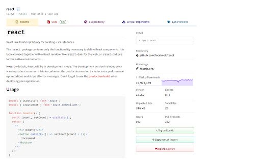 esm.sh extension  from Chrome web store to be run with OffiDocs Chromium online