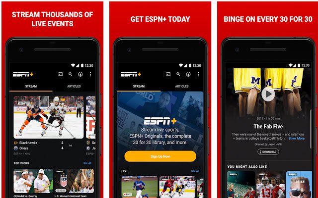 ESPN da Chrome Web Store será executado com OffiDocs Chromium online