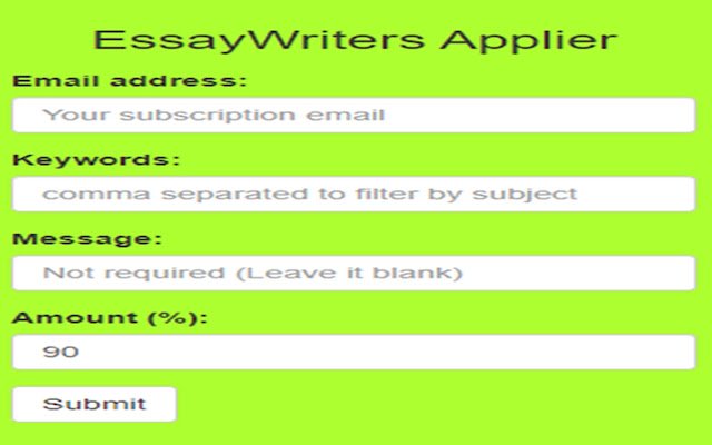 EssayWriters Applier  from Chrome web store to be run with OffiDocs Chromium online