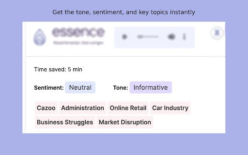 Essence Read smarter  from Chrome web store to be run with OffiDocs Chromium online