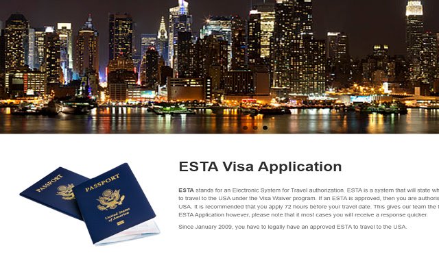 Заява Esta Visa з веб-магазину Chrome, яка запускатиметься за допомогою OffiDocs Chromium онлайн