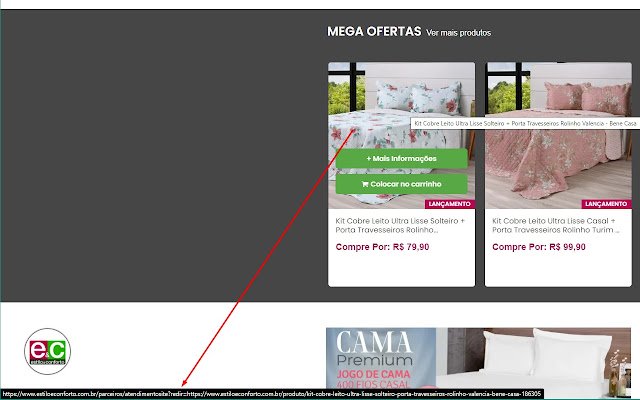 Estilo e Conforto Redirect Loja Parceiro  from Chrome web store to be run with OffiDocs Chromium online