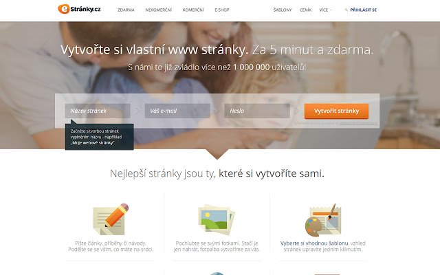 eStránky.cz uit de Chrome-webwinkel om te gebruiken met OffiDocs Chromium online