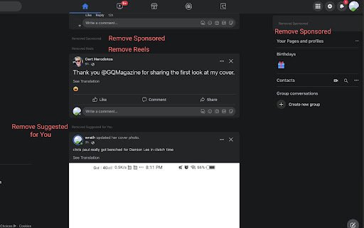 ESUIT | AD Blocker for Facebook™  from Chrome web store to be run with OffiDocs Chromium online