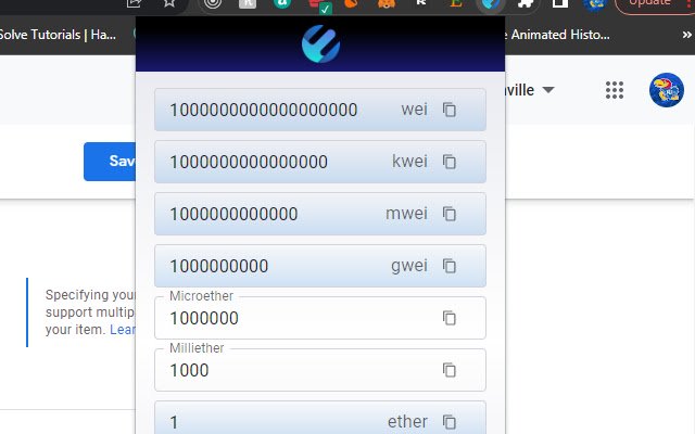 Chrome ウェブストアの ETHC を OffiDocs Chromium オンラインで実行する