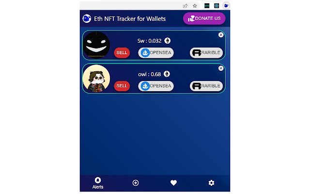 ক্রোম ওয়েব স্টোর থেকে Ethereum Wallet Tracker NFTs অনলাইনে OffiDocs Chromium এর সাথে চালানো হবে
