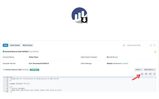 etherscan contract downloader  from Chrome web store to be run with OffiDocs Chromium online