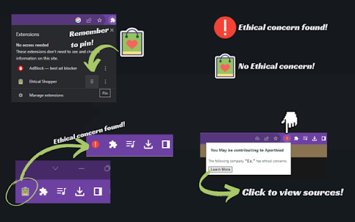 Ethical Shopper from Chrome web store to be run with OffiDocs Chromium online Ethical Shopper from Chrome web store to be run with OffiDocs Chromium online