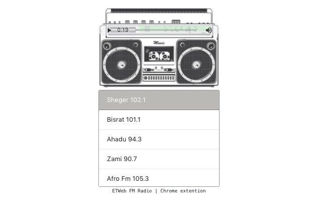 Ethiopian FM Radio  from Chrome web store to be run with OffiDocs Chromium online