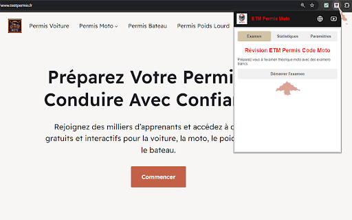 ETM Permis Code Moto A A1 A2  from Chrome web store to be run with OffiDocs Chromium online