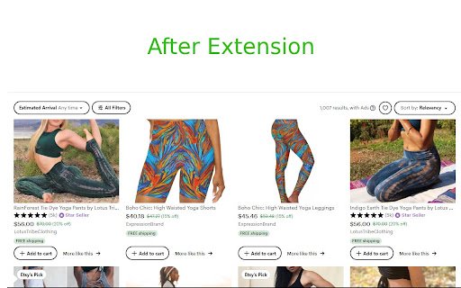 Etsy Ad Free  from Chrome web store to be run with OffiDocs Chromium online