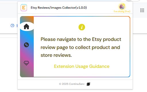 Etsy Reviews/Images Collector  from Chrome web store to be run with OffiDocs Chromium online