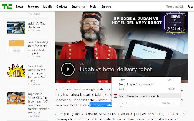 EtymOwl  from Chrome web store to be run with OffiDocs Chromium online