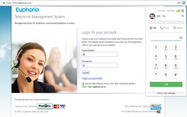 Ekstensi Telepon Euphoria dari toko web Chrome untuk dijalankan dengan OffiDocs Chromium online