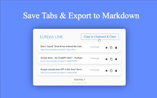 Eureka Link  from Chrome web store to be run with OffiDocs Chromium online