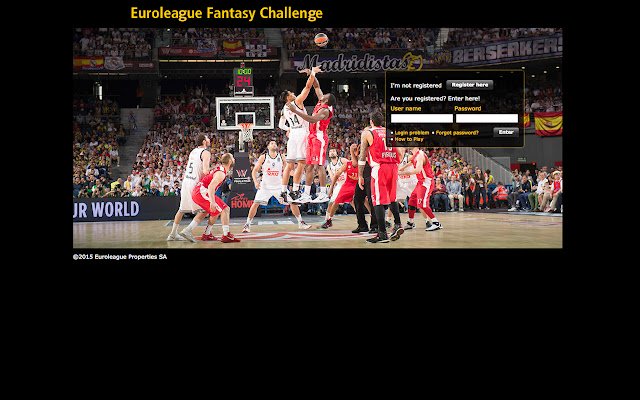 Kalkulator liga fantasi Euroleague dari kedai web Chrome untuk dijalankan dengan OffiDocs Chromium dalam talian