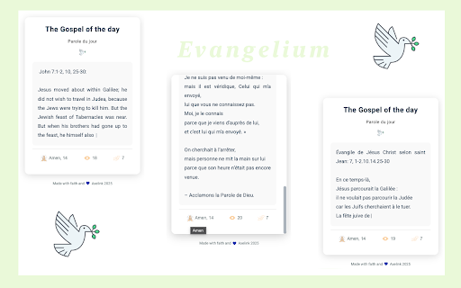 Evangile  from Chrome web store to be run with OffiDocs Chromium online