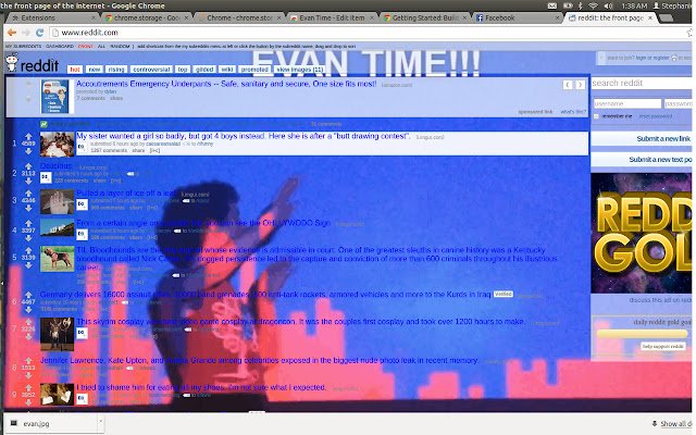 Evan Time mula sa Chrome web store na tatakbo sa OffiDocs Chromium online