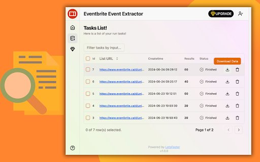 Eventbrite Event Extractor  from Chrome web store to be run with OffiDocs Chromium online