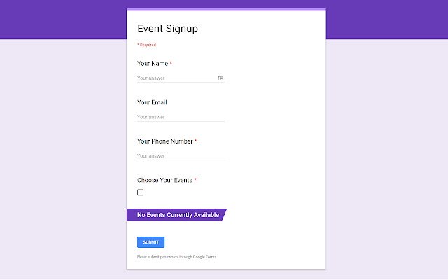 Event Framework  from Chrome web store to be run with OffiDocs Chromium online