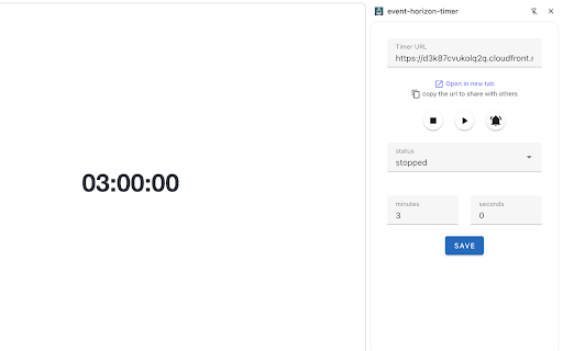 event horizon timer  from Chrome web store to be run with OffiDocs Chromium online