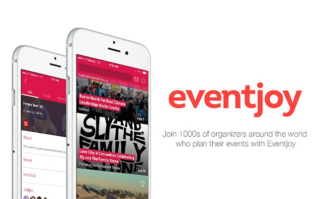 Eventjoy: הרשמה חינם לרכישת כרטיסים לאירועים מחנות האינטרנט של Chrome להפעלה עם OffiDocs Chromium באינטרנט