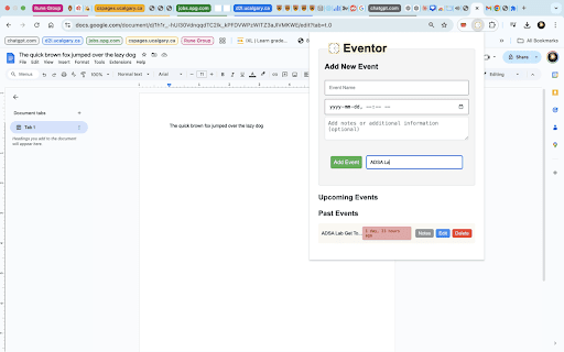 Eventor  from Chrome web store to be run with OffiDocs Chromium online