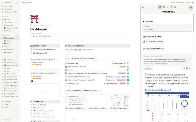 Evergreen Notes (for Notion)  from Chrome web store to be run with OffiDocs Chromium online