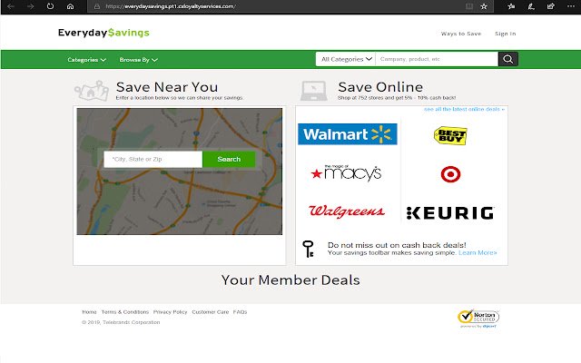 Chrome ウェブストアの Everyday Savings SavingsKey を OffiDocs Chromium online で実行