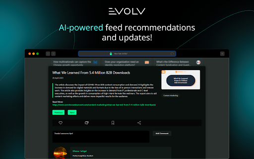 EVOLV | New Tab for Marketers  from Chrome web store to be run with OffiDocs Chromium online