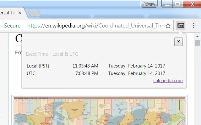 Eksaktong Oras ng Lokal na UTC mula sa Chrome web store na tatakbo sa OffiDocs Chromium online