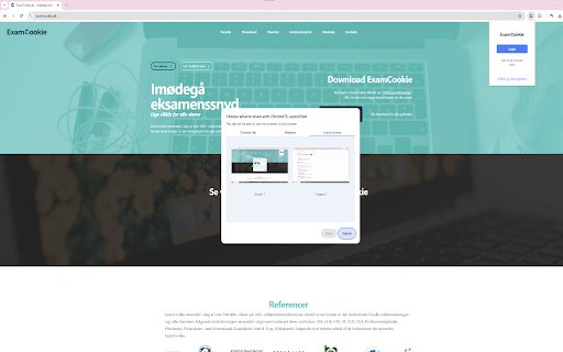 ExamCookie Chromebook  from Chrome web store to be run with OffiDocs Chromium online
