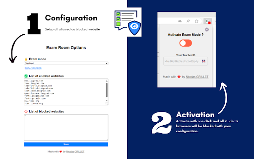Exam Room Teacher Manage your exam environment  from Chrome web store to be run with OffiDocs Chromium online