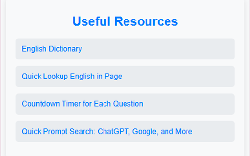 Exam Topics Helper  from Chrome web store to be run with OffiDocs Chromium online