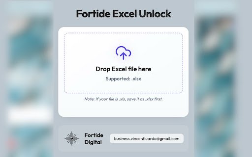 Excel Password Remover  from Chrome web store to be run with OffiDocs Chromium online