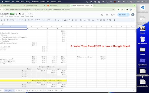 Excel to Google Sheets  from Chrome web store to be run with OffiDocs Chromium online