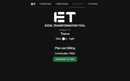 Excel Transformation Tool  from Chrome web store to be run with OffiDocs Chromium online