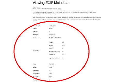 Exifer dexifer Photo Image Metadata Viewer  from Chrome web store to be run with OffiDocs Chromium online