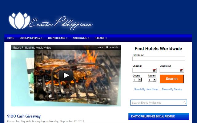 Exotische Filipijnen uit de Chrome-webwinkel voor gebruik met OffiDocs Chromium online