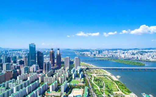 Expansive Metropolis by the River  from Chrome web store to be run with OffiDocs Chromium online