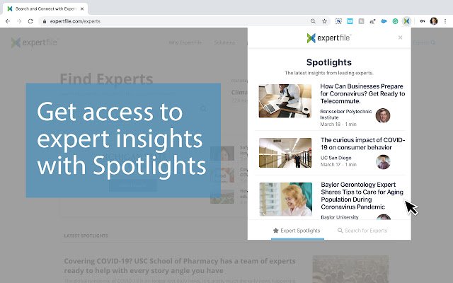 ExpertFile – Search for Experts Now!  from Chrome web store to be run with OffiDocs Chromium online