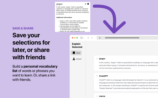 Explain Selected  from Chrome web store to be run with OffiDocs Chromium online