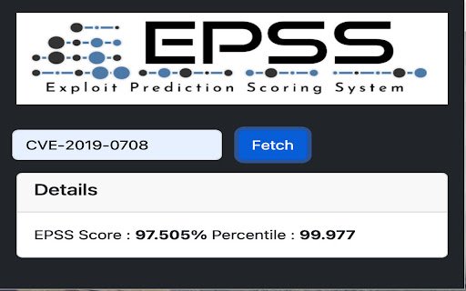Exploit Prediction Scoring System (EPSS)  from Chrome web store to be run with OffiDocs Chromium online